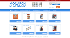 Desktop Screenshot of monarchshelving.co.uk