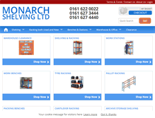 Tablet Screenshot of monarchshelving.co.uk